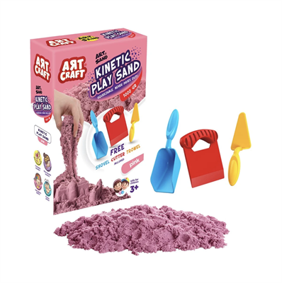 AKSESUARLI PEMBE KİNETİK OYUN KUMU 1000 GR