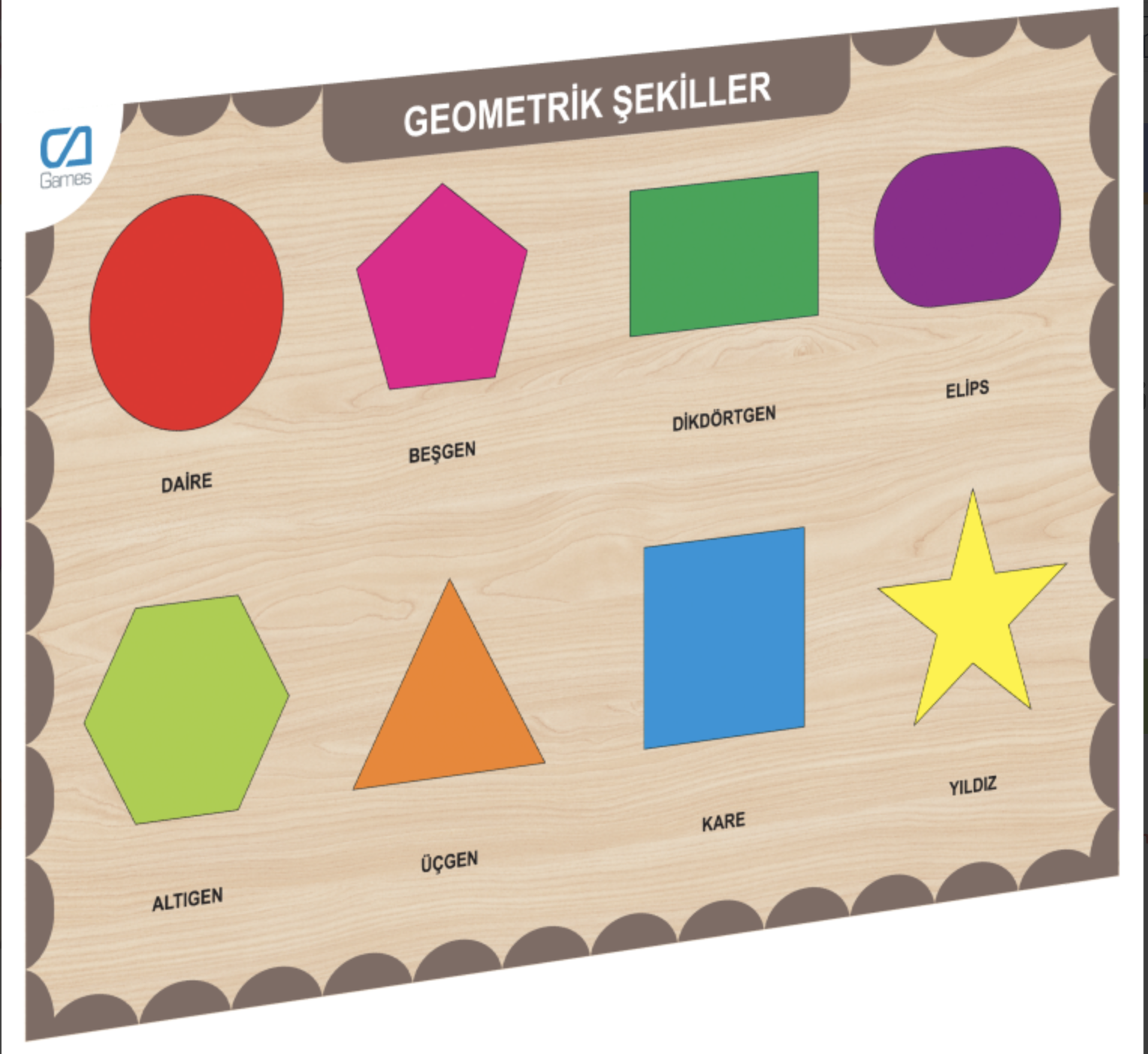 CA GAMES AHŞAP GEOMETRİK ŞEKİLLER BUL-TAK