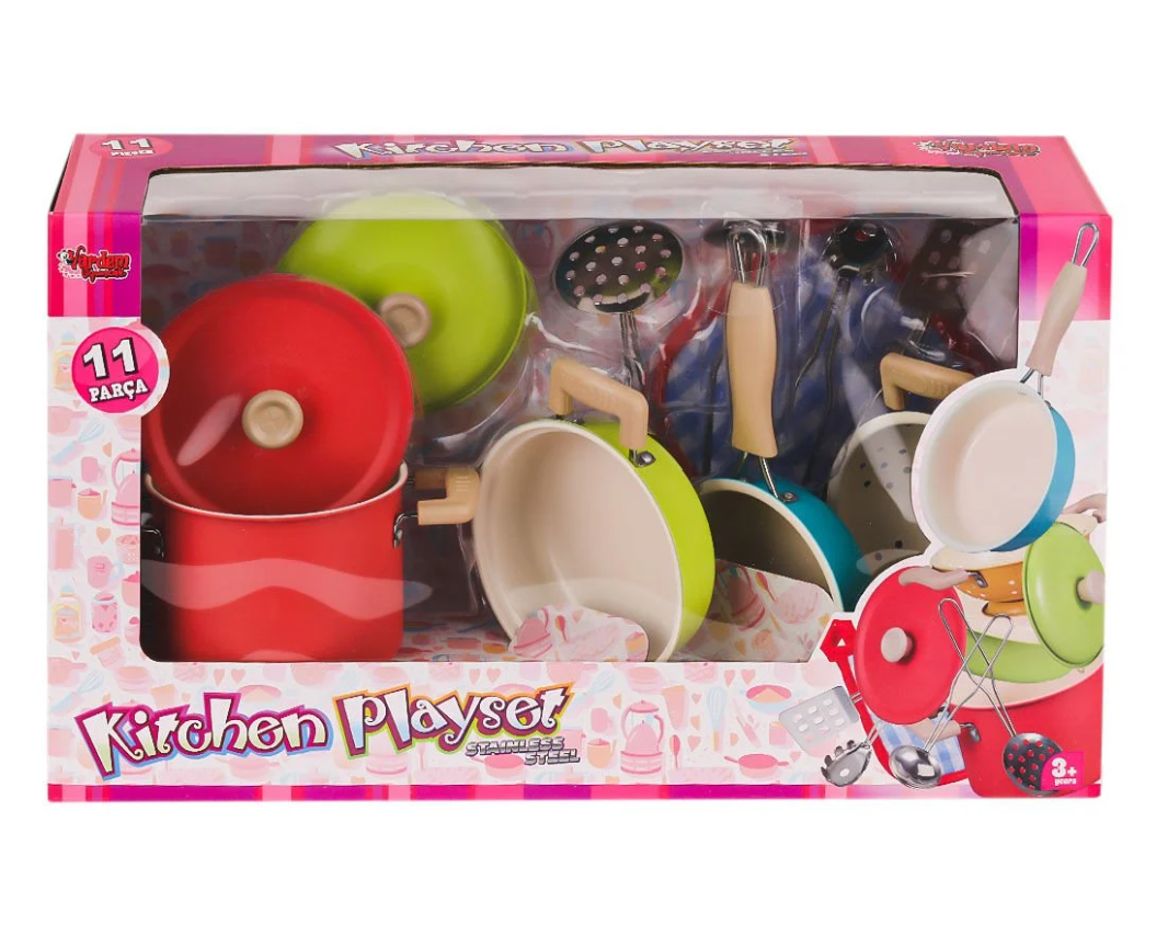 Renkli Emaye Tencere Tava Seti 11 Parça