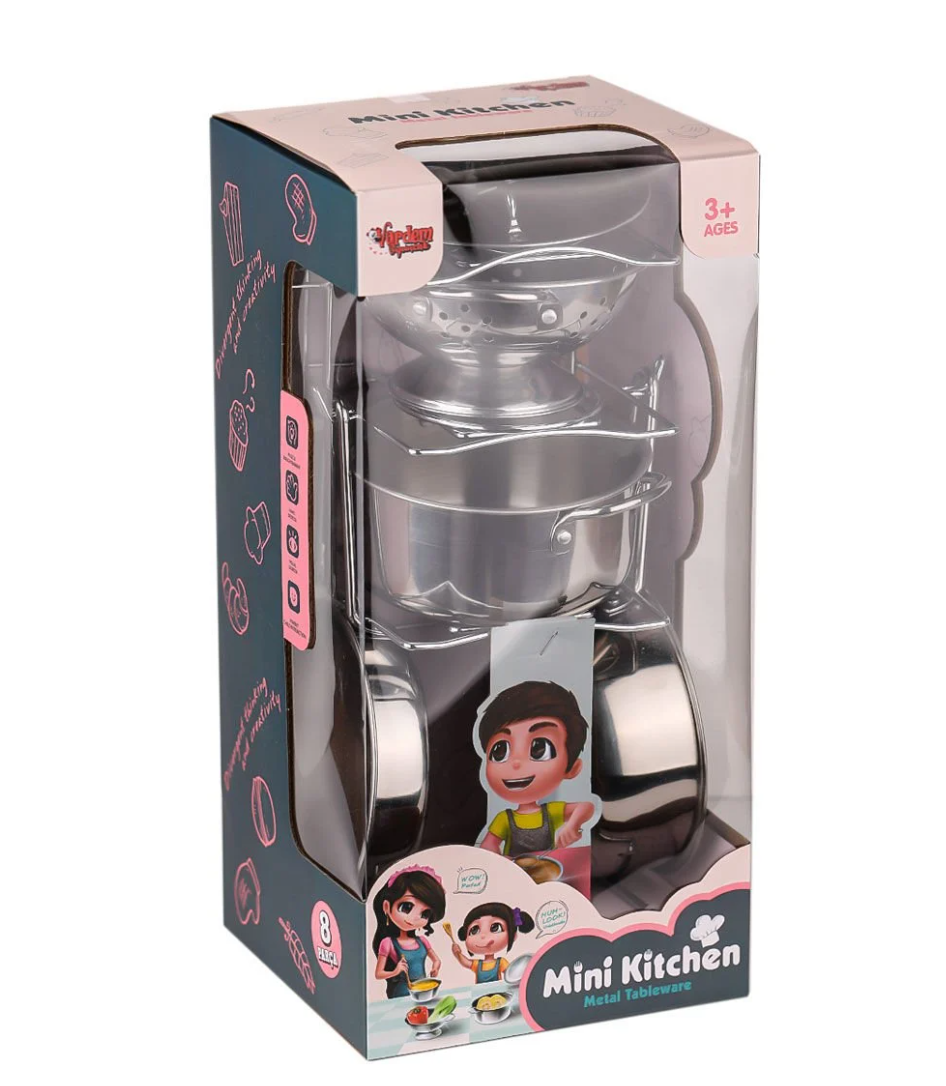 Çelik Tencere tava Seti 7 Parça -Vardem Oyuncak