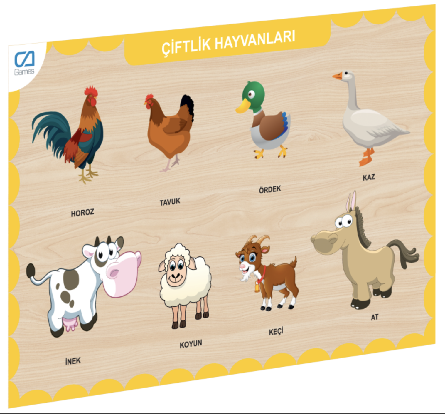 CA GAMES AHŞAP ÇİFTLİK HAYVANLARI BUL-TAK
