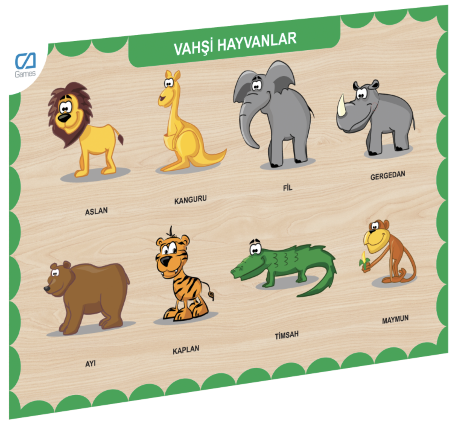 CA GAMES AHŞAP VAHŞİ HAYVANLAR BUL-TAK
