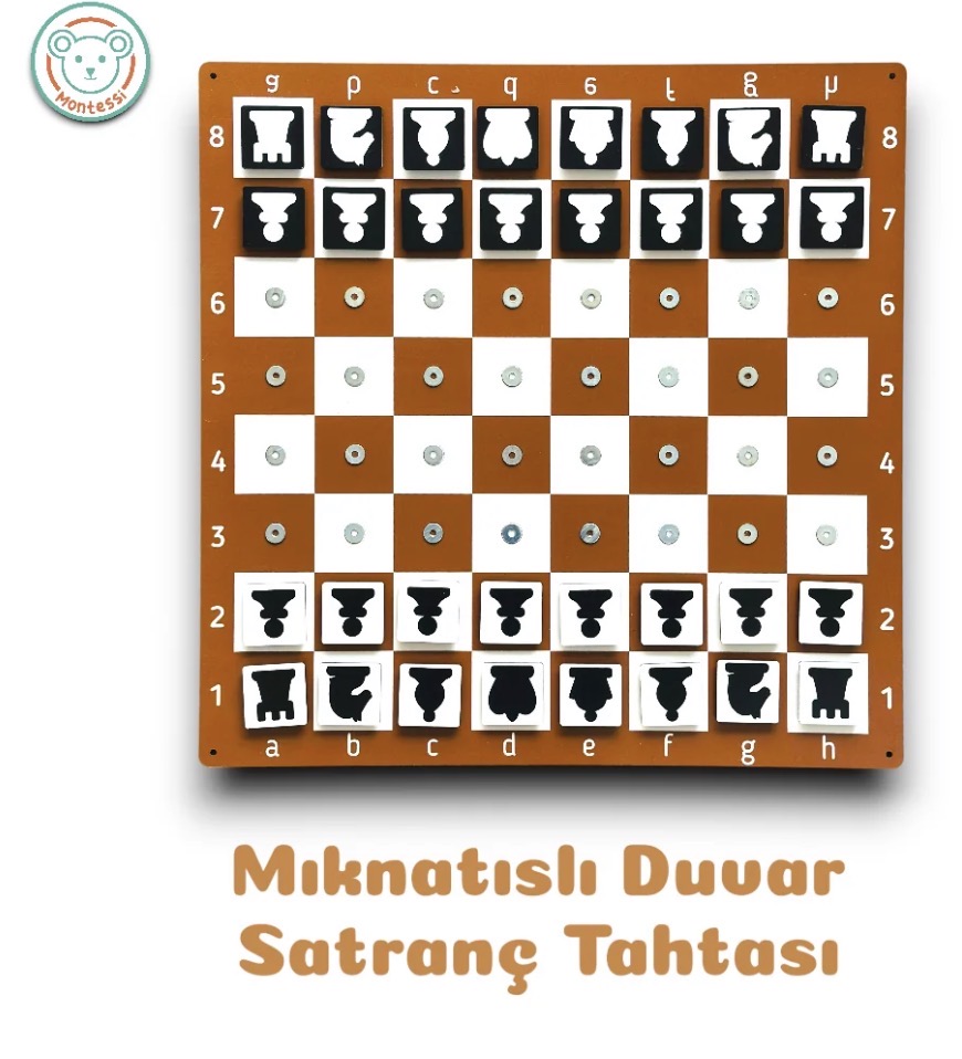Satranç Duvar Panosu Mıknatıslı
