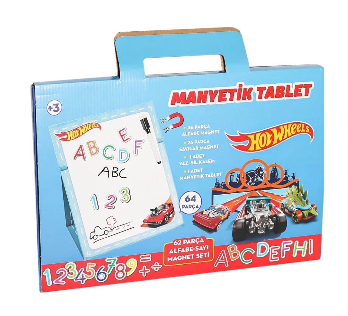 HOT WHEELS MANYETİK TABLET 62 PARÇA MANYETİKLİ