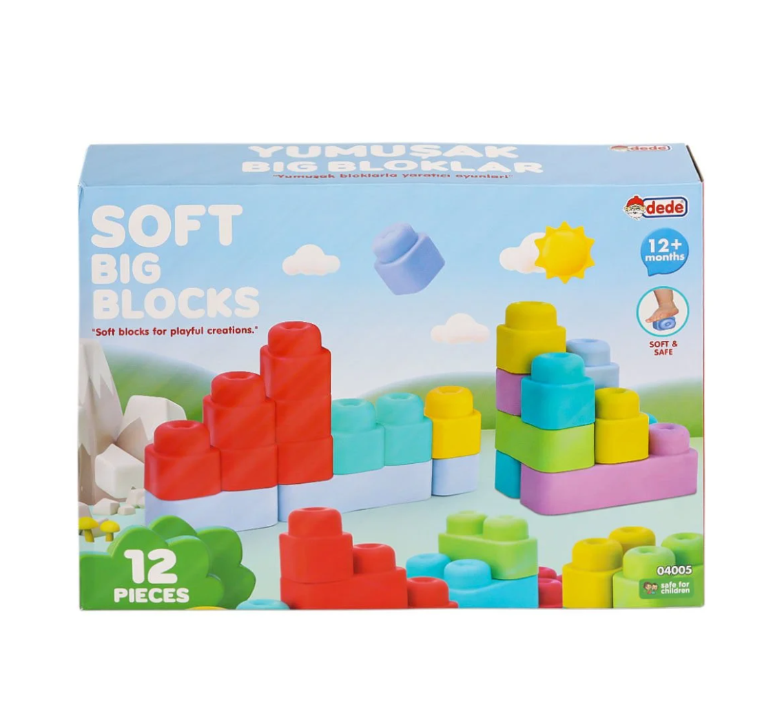 Yumuşak Big Bloklar 12 Parça -Dede